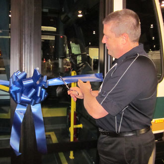 Nova Bus unveiling Sudbury Transit new LFS buses